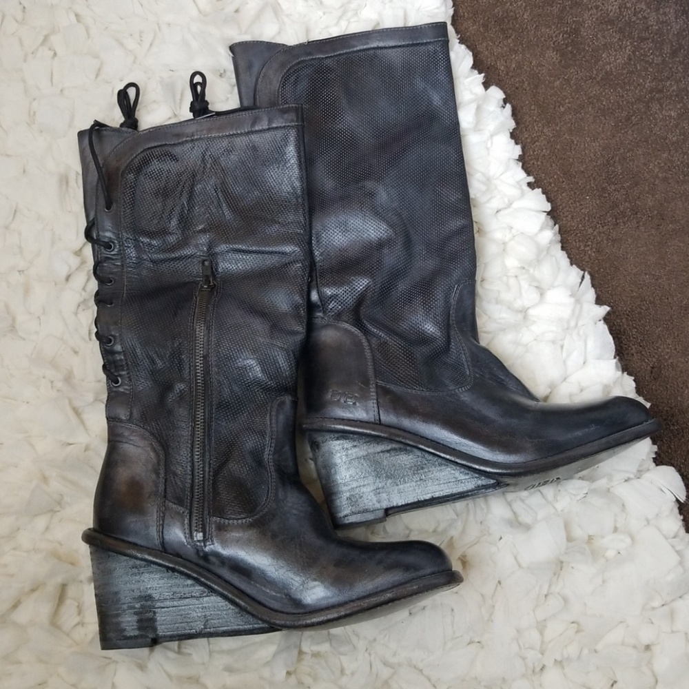 Bed Stu Black Leather Boots